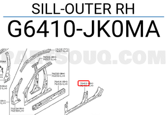 Nissan G6410JK0MA SILL-OUTER RH