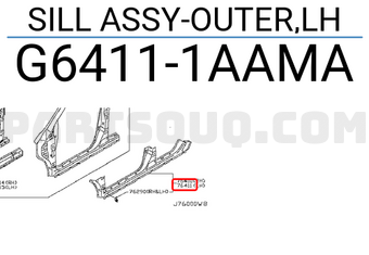 Nissan G64111AAMA SILL ASSY-OUTER,LH