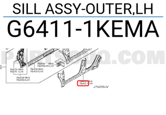 Nissan G64111KEMA SILL ASSY-OUTER,LH