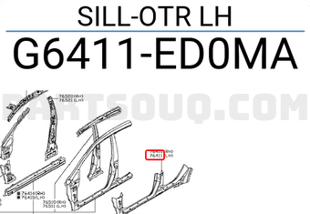 Nissan G6411ED0MA SILL-OTR LH