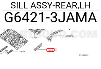 Nissan G64213JAMA SILL ASSY-REAR,LH