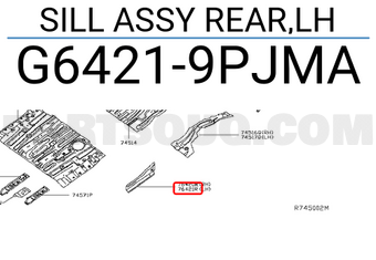 Nissan G64219PJMA SILL ASSY REAR,LH