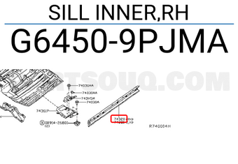 Nissan G64509PJMA SILL INNER,RH