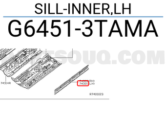 Nissan G64513TAMA SILL-INNER,LH