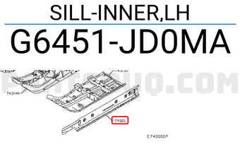 Nissan G6451JD0MA SILL-INNER,LH