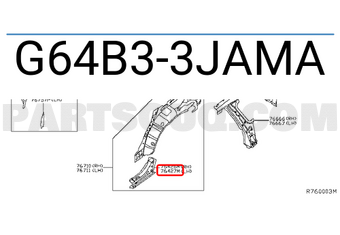 Nissan G64B33JAMA REINFORCE-SILL OUTER,LH