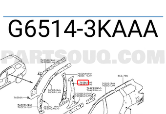 Nissan G65143KAAA REINFORCE CENTER PILLAR H