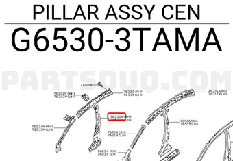 Nissan G65303TAMA PILLAR ASSY CEN