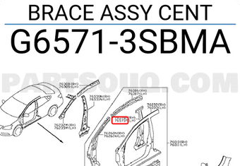 Nissan G65713SBMA BRACE ASSY CENT