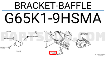 Nissan G65K19HSMA BRACKET-BAFFLE