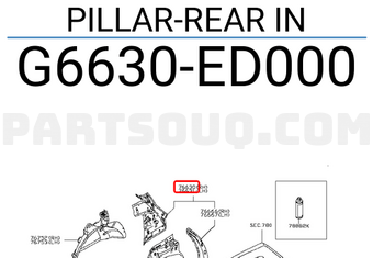 Nissan G6630ED000 PILLAR-REAR IN