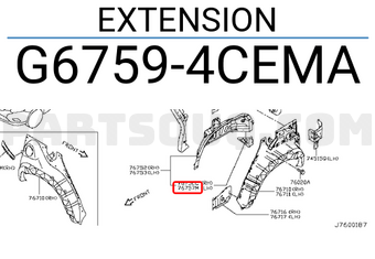 Nissan G67594CEMA EXTENSION