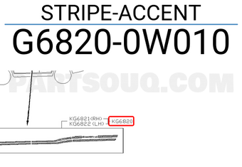 Nissan G68200W010 STRIPE-ACCENT