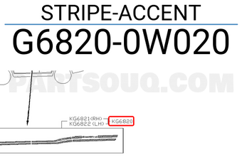Nissan G68200W020 STRIPE-ACCENT