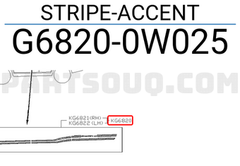 Nissan G68200W025 STRIPE-ACCENT