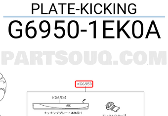 Nissan G69501EK0A PLATE-KICKING