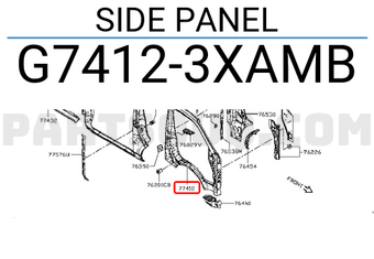 Nissan G74123XAMB SIDE PANEL