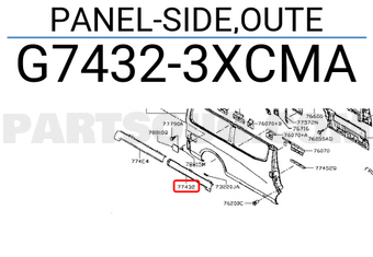 Nissan G74323XCMA PANEL-SIDE,OUTE