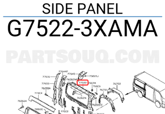Nissan G75223XAMA SIDE PANEL