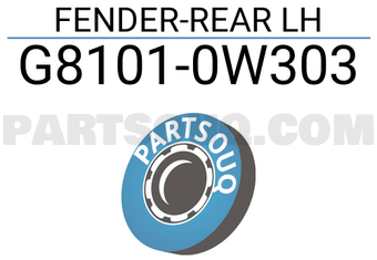 Nissan G81010W303 FENDER-REAR LH