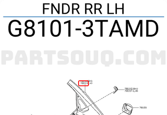 Nissan G81013TAMD FNDR RR LH