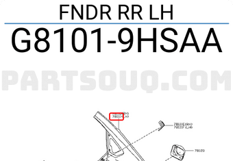 Nissan G81019HSAA FNDR RR LH