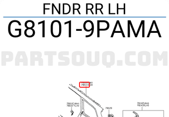 Nissan G81019PAMA FNDR RR LH