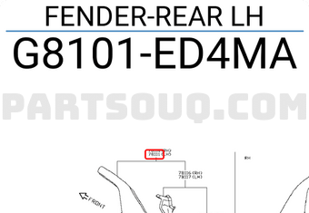 Nissan G8101ED4MA FENDER-REAR LH