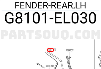 Nissan G8101EL030 FENDER-REAR,LH