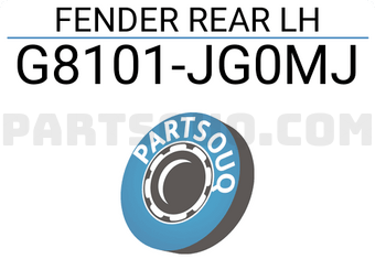 Nissan G8101JG0MJ FENDER REAR LH