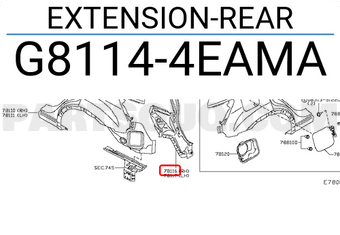 Nissan G81144EAMA EXTENSION-REAR