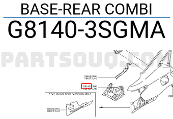 Nissan G81403SGMA BASE-REAR COMBI