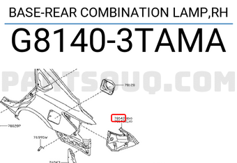 Nissan G81403TAMA BASE-REAR COMBINATION LAMP,RH