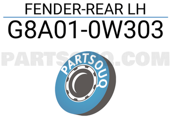 Nissan G8A010W303 FENDER-REAR LH