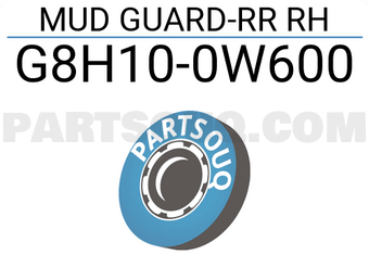 Nissan G8H100W600 MUD GUARD-RR RH