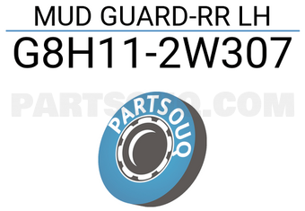 Nissan G8H112W307 MUD GUARD-RR LH
