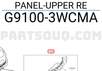 Nissan G91003WCMA PANEL-UPPER RE