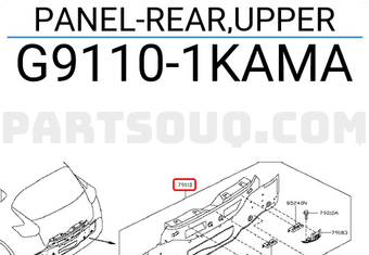 Nissan G91101KAMA PANEL-REAR,UPPER