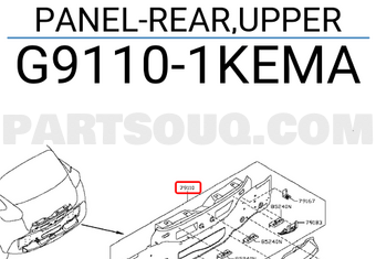 Nissan G91101KEMA PANEL-REAR,UPPER