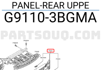 Nissan G91103BGMA PANEL-REAR UPPE