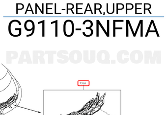 Nissan G91103NFMA PANEL-REAR,UPPER