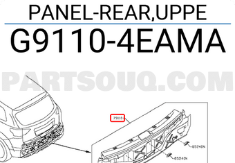 Nissan G91104EAMA PANEL-REAR,UPPE
