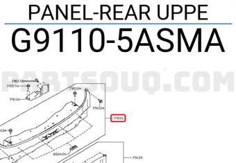 Nissan G91105ASMA PANEL-REAR UPPE