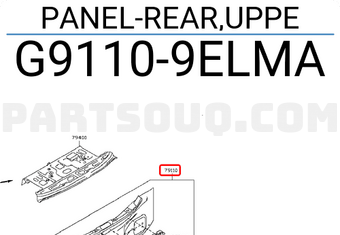 Nissan G91109ELMA PANEL-REAR,UPPE