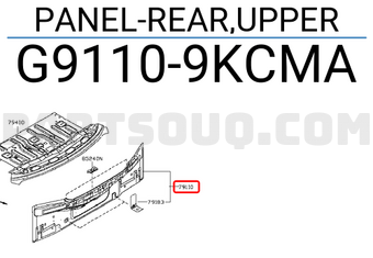 Nissan G91109KCMA PANEL-REAR,UPPER