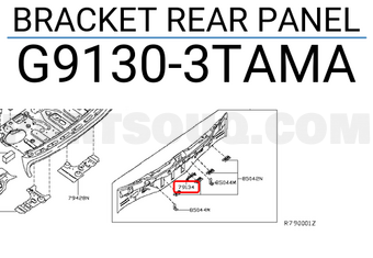 Nissan G91303TAMA BRACKET REAR PANEL