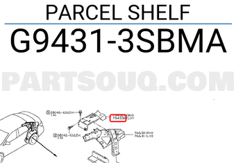 Nissan G94313SBMA PARCEL SHELF