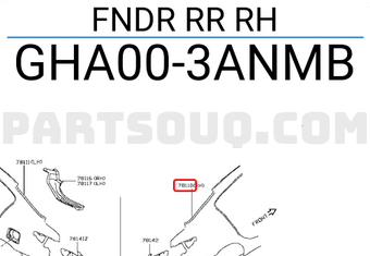 Nissan GHA003ANMB FNDR RR RH