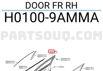 Nissan H01009AMMA DOOR FR RH