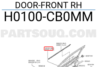 Nissan H0100CB0MM DOOR-FRONT RH
